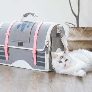 5 in 1 Pet Canvas Carrier for Cats and Small Dogs, Collapsible Soft Sided Travel Carrier Backpack Shoulder Bag with Mesh Windows 5 in 1 Pet Canvas Carrier for Cats and Small Dogs, Collapsible Soft Sided Travel Carrier Backpack Shoulder Bag with Mesh Windows